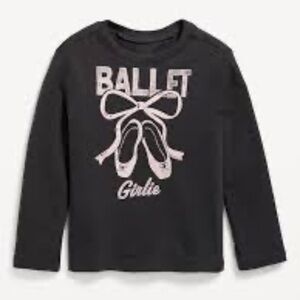 Kids Girl’s GAP Old Navy Toddler Ballet Girlie Shirt 2T Dance Shirt Tee Pink 2
